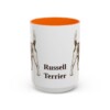 15oz Russell Terrier Mug, Orange, front view