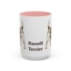 15oz Russell Terrier Mug, Pink, front view