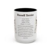 15oz Russell Terrier Mug, Black, front view