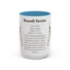 15oz Russell Terrier Mug, Light Blue, front view