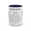 15oz Russell Terrier Mug, Navy, front view