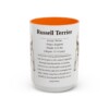 15oz Russell Terrier Mug, Orange, front view