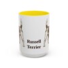 15oz Russell Terrier Mug, Yellow, front view