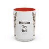 15oz-russian-toy-mug-dad-red 15oz Russian Toy Dog Dad Mug, Red, front view