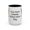 15oz Funny Russian Toy Mug, Black, front view