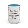 15oz Funny Russian Toy Mug, Light Blue, front view