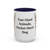15oz Funny Russian Toy Mug, Navy, front view