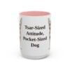 15oz Funny Russian Toy Mug, Pink, front view