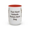15oz Funny Russian Toy Mug, Red, front view