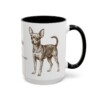 15oz Russian Toy Latin Mug, Black, right side view