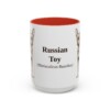 15oz Russian Toy Latin Mug, Red, front view