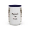 15oz Russian Toy Dog Mom Mug, Navy, front view