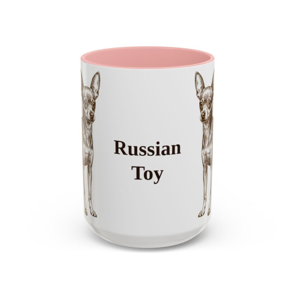 15oz Russian Toy Mug, Pink, front view