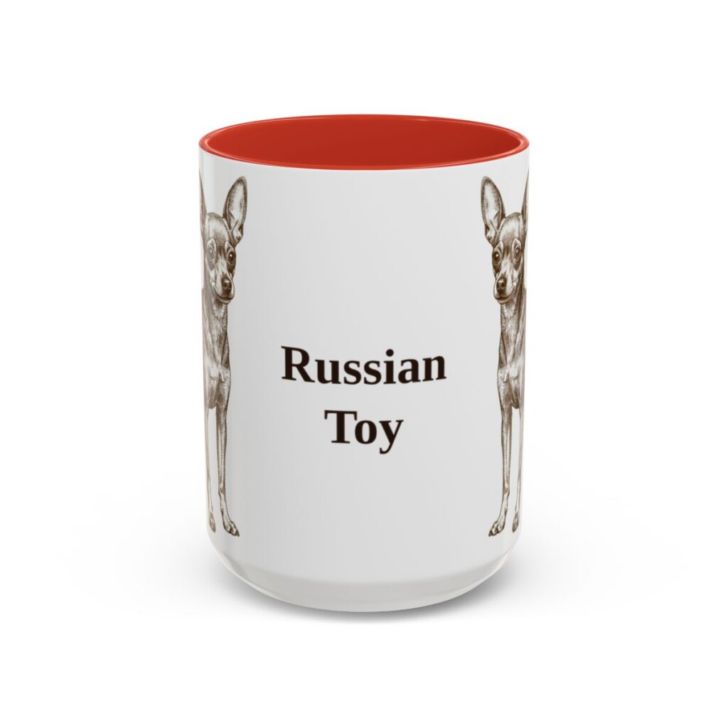 15oz Russian Toy Mug, Red, front view