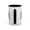 15oz Funny Russian Tsvetnaya Bolonka Mug, Black, back view