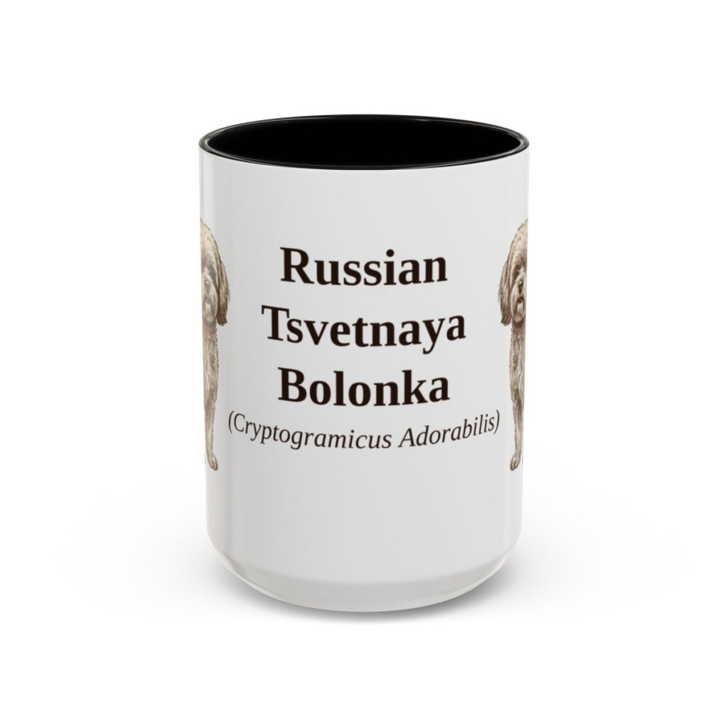 15oz-russian-tsvetnaya-bolonka-mug-latin-black-front 15oz Russian Tsvetnaya Bolonka Latin Mug, Black, front view