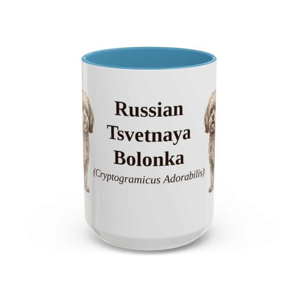 15oz-russian-tsvetnaya-bolonka-mug-latin-light-blue 15oz Russian Tsvetnaya Bolonka Latin Mug, Light Blue, front view