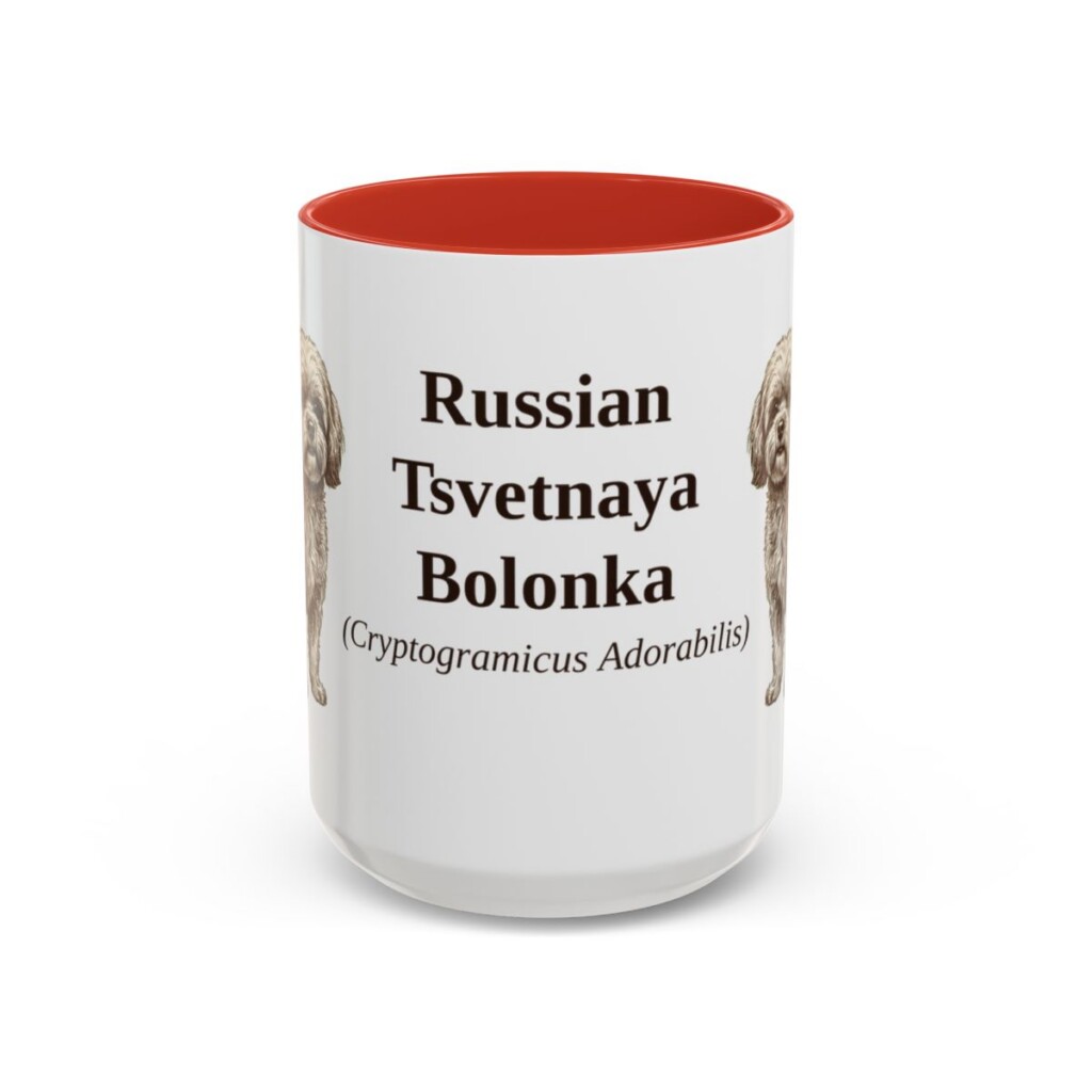 15oz-russian-tsvetnaya-bolonka-mug-latin-red 15oz Russian Tsvetnaya Bolonka Latin Mug, Red, front view