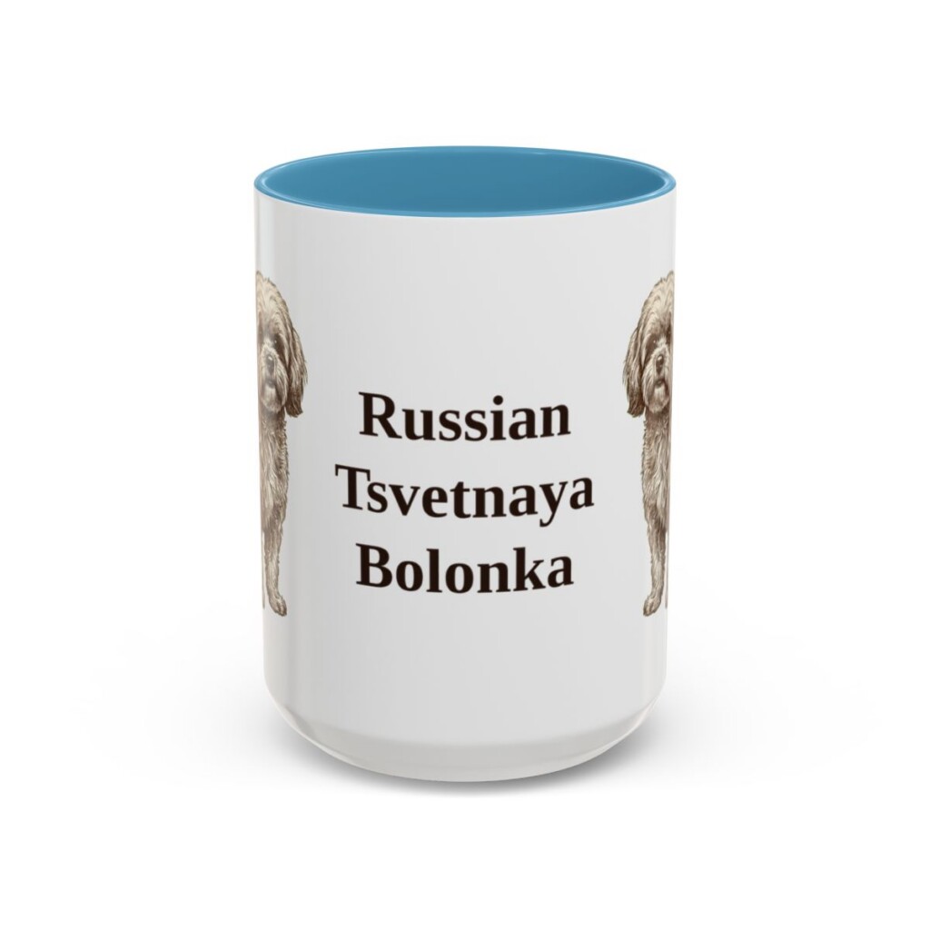 15oz-russian-tsvetnaya-bolonka-mug-light-blue 15oz Russian Tsvetnaya Bolonka Mug, Light Blue, front view