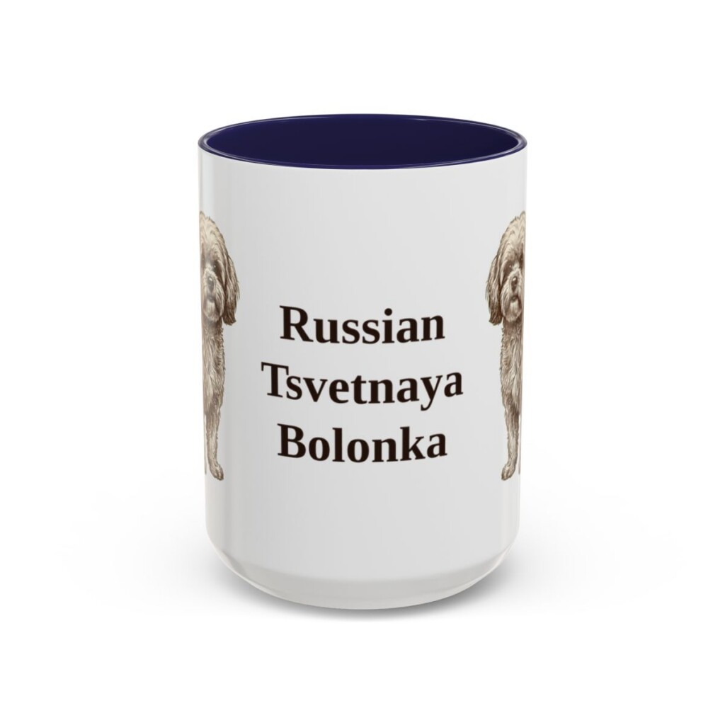 15oz-russian-tsvetnaya-bolonka-mug-navy 15oz Russian Tsvetnaya Bolonka Mug, Navy, front view