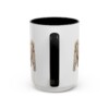 15oz Russian Tsvetnaya Bolonka Mug, Black, back view