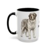 15oz Saint Bernard Mug, Black, left side view