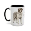 15oz Saint Bernard Dog Dad Mug, Black, left side view