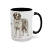15oz Saint Bernard Dog Dad Mug, Black, right side view