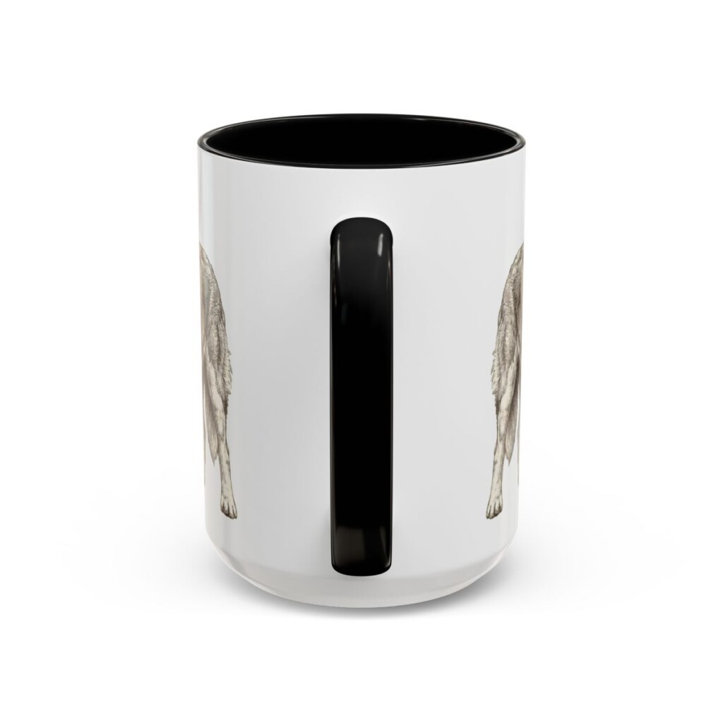15oz-saint-bernard-mug-humor-black-back 15oz Funny Saint Bernard Mug, Black, back view