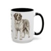 15oz-saint-bernard-mug-humor-black-right 15oz Funny Saint Bernard Mug, Black, right side view