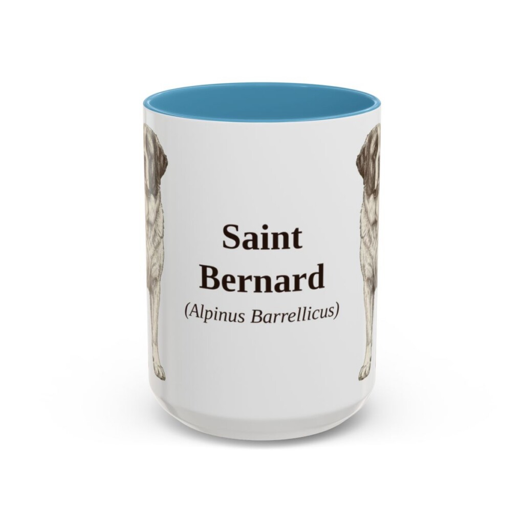15oz-saint-bernard-mug-latin-light-blue 15oz Saint Bernard Latin Mug, Light Blue, front view