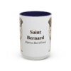 15oz-saint-bernard-mug-latin-navy 15oz Saint Bernard Latin Mug, Navy, front view