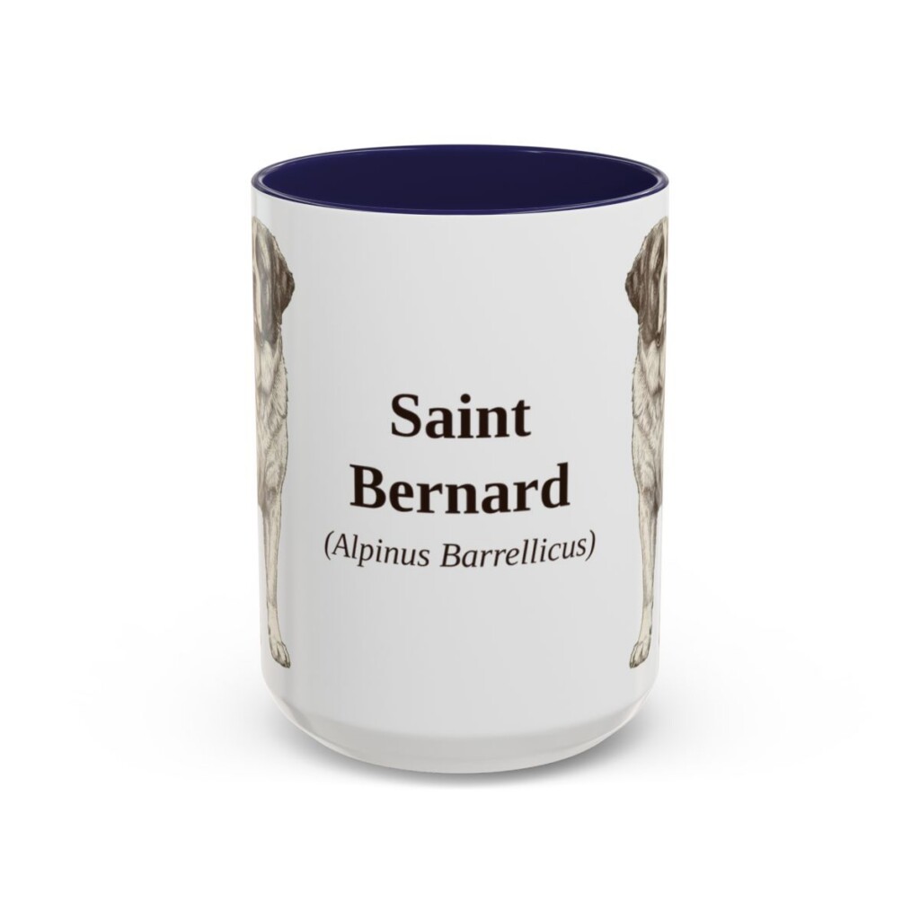 15oz-saint-bernard-mug-latin-navy 15oz Saint Bernard Latin Mug, Navy, front view