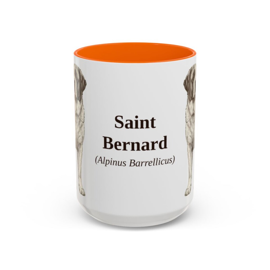 15oz-saint-bernard-mug-latin-orange 15oz Saint Bernard Latin Mug, Orange, front view