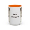15oz Saint Bernard Mug, Orange, front view