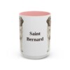 15oz Saint Bernard Mug, Pink, front view