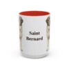 15oz Saint Bernard Mug, Red, front view