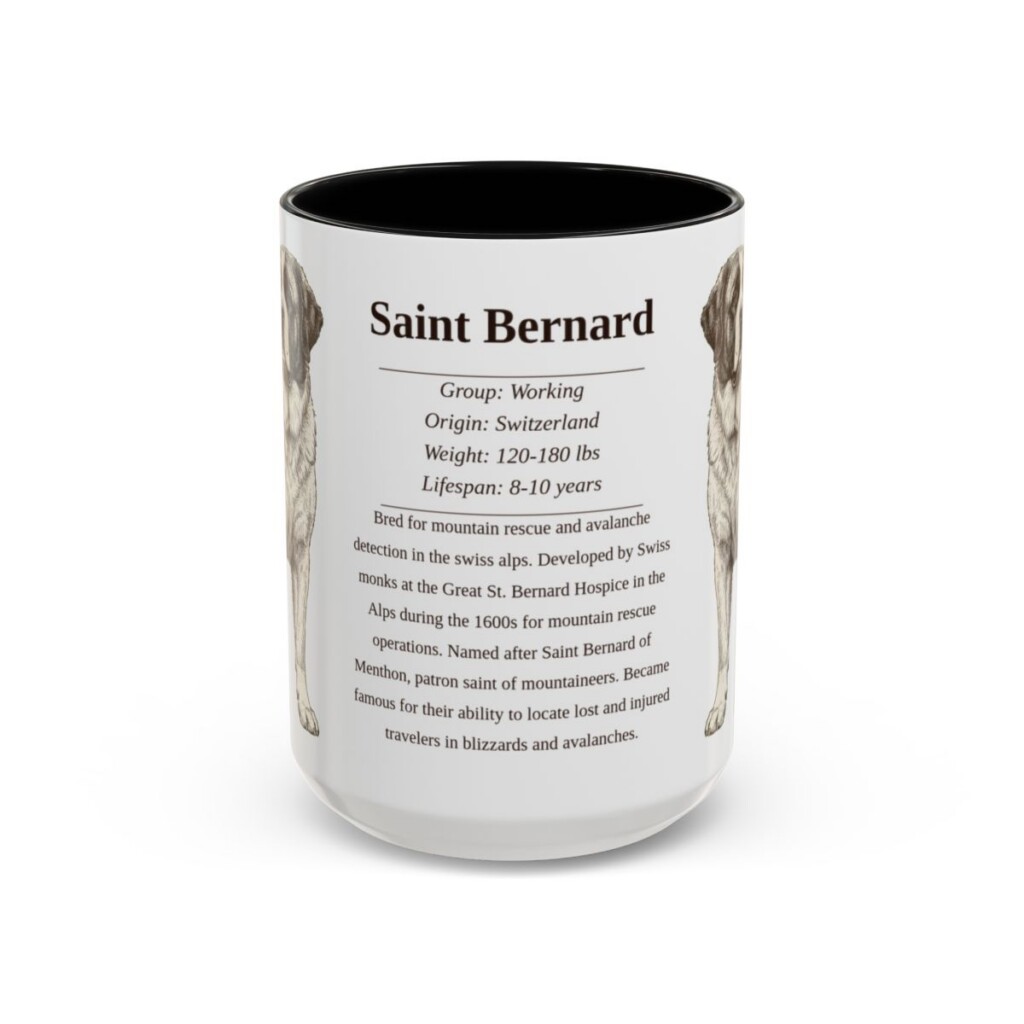 15oz-saint-bernard-mug-writeup-black-front 15oz Saint Bernard Mug, Black, front view
