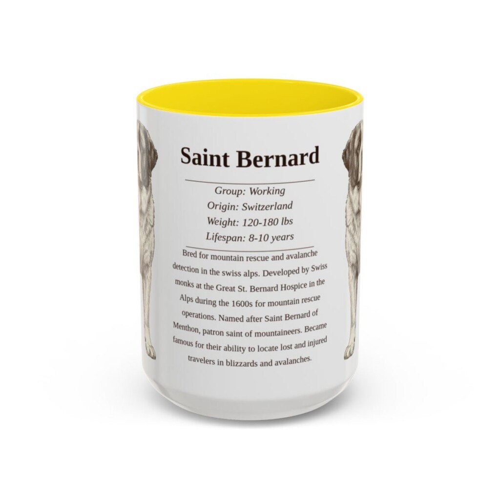 15oz-saint-bernard-mug-writeup-yellow 15oz Saint Bernard Mug, Yellow, front view