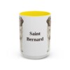 15oz Saint Bernard Mug, Yellow, front view