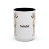 15oz Saluki Mug, Black, front view