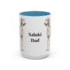15oz Saluki Dog Dad Mug, Light Blue, front view