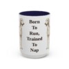 15oz-saluki-mug-humor-navy 15oz Funny Saluki Mug, Navy, front view