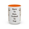 15oz-saluki-mug-humor-orange 15oz Funny Saluki Mug, Orange, front view