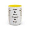 15oz-saluki-mug-humor-yellow 15oz Funny Saluki Mug, Yellow, front view