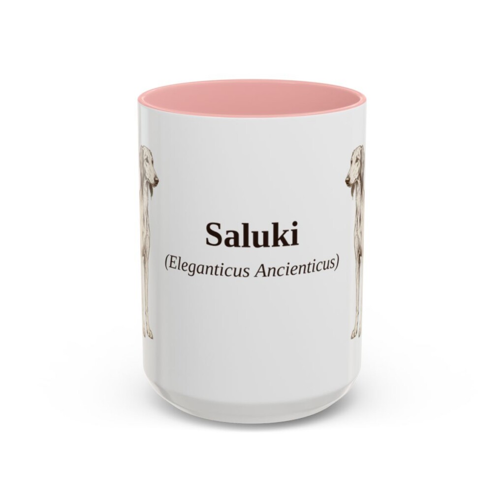 15oz-saluki-mug-latin-pink 15oz Saluki Latin Mug, Pink, front view