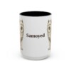 15oz Samoyed Mug, Black, front view