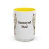 15oz Samoyed Dog Dad Mug, Yellow, front view