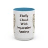 15oz-samoyed-mug-humor-light-blue 15oz Funny Samoyed Mug, Light Blue, front view