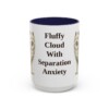 15oz-samoyed-mug-humor-navy 15oz Funny Samoyed Mug, Navy, front view